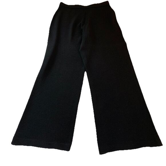 St. John Collection Santana Knit Flat Front Pants SP 07 GRP 1 Black Size 10 - Picture 7 of 12